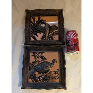 1963 Set of 2 Coppercraft Guild Dart Duck Turkey Wall Plaques 4660 USA 9 In